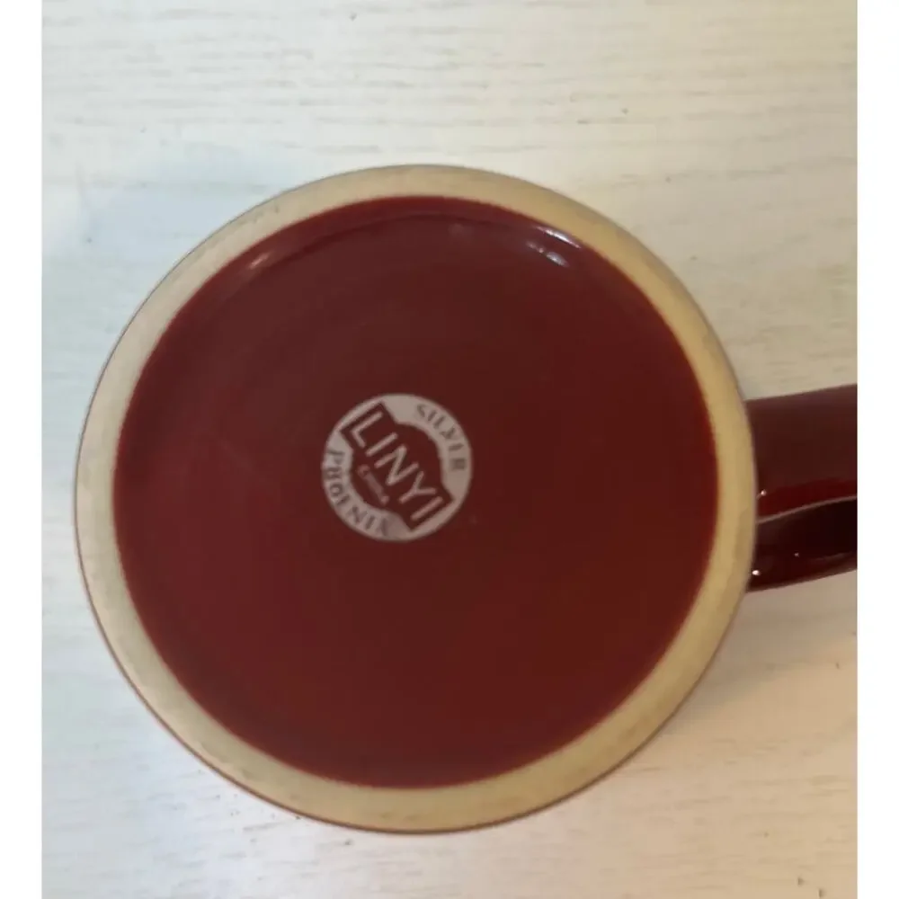 Vintage Western White House Crawford TX Maroon Mug George W Bush